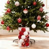 EcoSummer 25-Pack Shatterproof Christmas Ornaments, 2.36" Red & White Ball Set for Xmas Tree, Holiday, and Party Decorations - 3 of 4