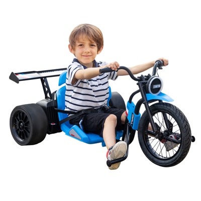 Ride On 3 Wheelers Go Kart for Kids, 24V 14Ah Battery Two 300W Motors