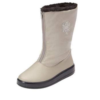 Comfortview Wide Width Snowflake Weather Boot Mid Calf Women's Winter Snow Boots