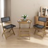 Hrinhom 3-Pieces Outdoor Furniture Set,Wood Patio Bistro Set With 2 Chairs And 1 Side Table - 2 of 4