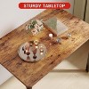 5-Piece Square Dining Table Set with 4 Chairs - Space-Saving Metal Frame & MDF Tabletop - Perfect for Small Spaces- Easy to Assemble - 4 of 4