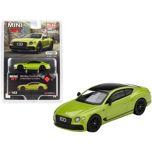 Bentley Continental GT Limited Edition by Mulliner Green Met. Ltd Ed 1800 pcs 1/64 Diecast Model Car by Mini GT - 1 of 3