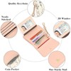 Clotth Womens Wallet RFID Blocking Slim Wallet for Women - Floral Vegan Leather Card Holder w/ 6 Slots, ID Window & Keychain - 4 of 4