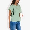 Anna-Kaci Women's Ruffled Sleeve Round Neck Blouse Elegant Flowy Casual Top - 4 of 4