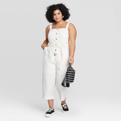 plus size linen jumpsuit