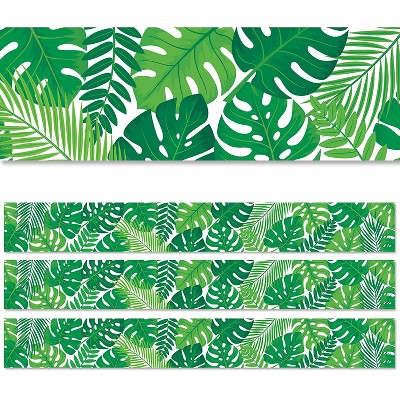 Creative Teaching Press EZ Border 3" x 48' Green Tropical Leaves 3/Pack (CTP10480-3)