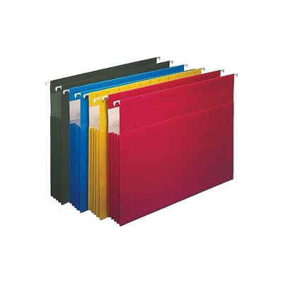 MyOfficeInnovations Hanging File Folders 3.5" Expansion Letter Size Assorted 4/PK 419192