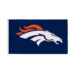 Evergreen Denver Broncos 3' x 5' Indoor Outdoor Flag for Home Apartment Dorm Rooms - 1 of 4