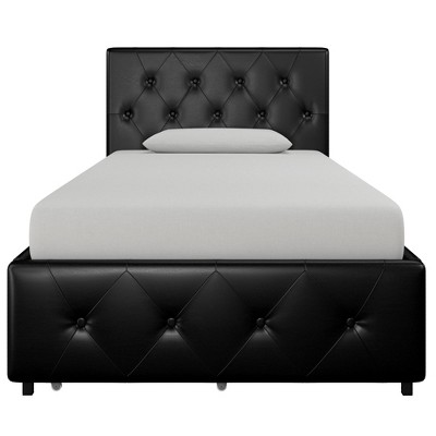 DHP Dakota Upholstered Bed with Storage Drawers