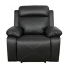 Fontoi Accent Chairs, Adjustable Recliner Chair, Leather Sofa with Soft Cushion for Living Room Bedroom Home Office, Black, 40"*39"*40" - 3 of 4