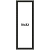 PosterPalooza | Panoramic Antique Black Picture Frame - UV Acrylic, Foam Board Backing, Hanging Hardware - 2 of 4