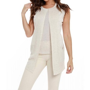 Women's Linen Long Vest - ANGEL - 1 of 4