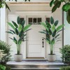 Whizmax Artificial Bird of Paradise Plant 7FT/6FT Fake Palm Tree, for Decor Faux Plants for Home Office with 20/17 Trunks Faux Leaves - 2 of 4