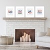 Big Dot of Happiness Stars & Stripes - Unframed Patriotic Linen Paper Wall Art - Set of 4 - Artisms - 8 x 10 inches - 2 of 4