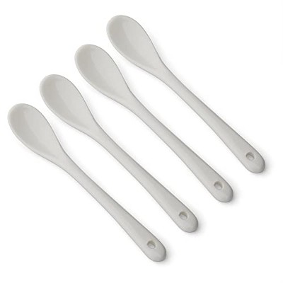RSVP International Poached Egg Spoon 4 Piece Set Multipurpose Use for Serving Jam Honey or Soft Boiled Eggs 5.5