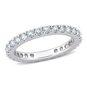 EVERLY JEWELRY | 10k Gold Gemstone Eternity Ring- Multiple Gemstone and Metal Color Options - 1 of 4