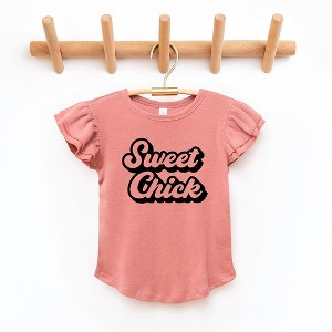 The Juniper Shop Sweet Chick Toddler Flutter Sleeve Tee - 1 of 2