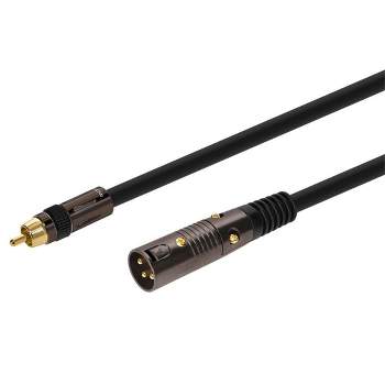 Monoprice 1.5ft Premier Series XLR Male to RCA Male Cable, 16AWG (Gold Plated)