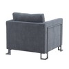 Heritage Fabric Upholstered Accent Chair: Armen Living, Sturdy Frame, Metal Legs, Includes Toss Pillow - 3 of 4