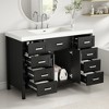 47"W Bathroom Vanity with Sink, Freestanding Bathroom Sink Cabinet with 8 Drawers & Soft-Closing Doors - ModernLuxe - 2 of 4