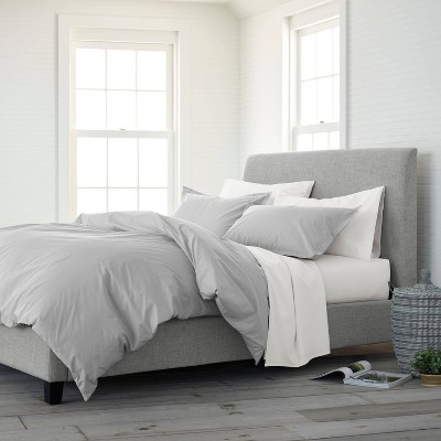 King 3pc Comfort Wash Comforter Set Light Gray - EcoPure