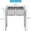 Coucheta Freestanding Single Bowl Utility Sink with Drainboard, Adjustable Legs - for Indoor & Outdoor Use - 3 of 4