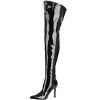 HalloweenCostumes.com 7 Women Black Patent Over the Knee Women's Boots, Black - 4 of 4