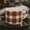 White Plaid 14oz. Gold Handle Coffee Mug - 2 of 4