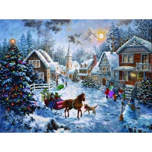 Sunsout Merry Christmas 1000 pc Christmas Jigsaw Puzzle 19236 - 1 of 4