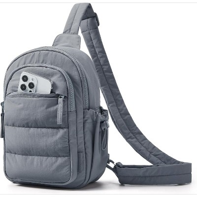 Small Sling Bag for Women, Puffer Crossbody Bag Purses Hobo Handbag Fanny Packs for Travel Hiking