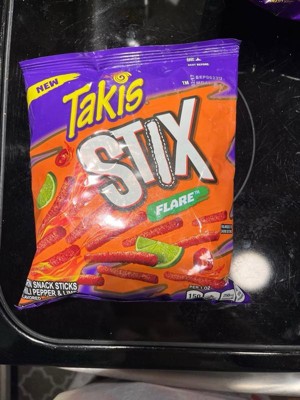 NEW BARCEL TAKIS STIX FLARE CHILI PEPPER & LIME TORTILLA CORN CHIPS 9.9 OZ  BAG