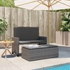 vidaXL Garden Bench Grey PE rattan 2-seater Convertible - 3 of 4