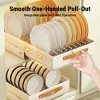 Pull Out Cabinet Organiser, Slide Out Cabinet Basket Organizer Heavy Duty, Self-Adhesive Kitchen Cupboard Organiser with Handle for Kitchen Cabinets - 2 of 4