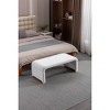 NicBex Bench Shoe Bench Boucle Fabric Loveseat Ottoman Footstool for Bedroom and Entryway - 2 of 4