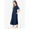 Woman Within Plus Size Layered Knit Empire Dress - 4 of 4