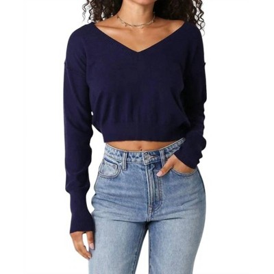 Women's Loren V Neck Sweater - OLIVACEOUS
