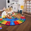 Kids Play Rug 4ft Round Area Rug ABC Carpet Ultra-Soft Non Slip Educational Rug Alphabet Numbers Shapes Circle Learning Playmat - 2 of 4