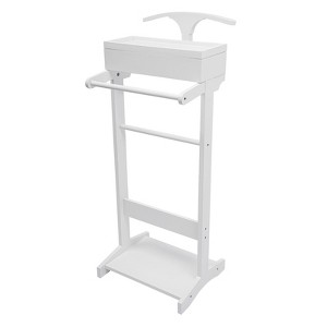 YIYIBYUS Suit Valet Stand, Clothes Stand with Storage and Top Tray, Used in Entryway, Office, Living Room - 1 of 4