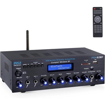 Pyle 200W Bluetooth Amplifier Receiver Home Audio System PDA63BT Black