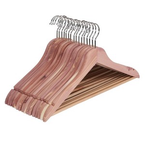 Household Essentials 16pk Slim Cedar Hangers: Eastern Red Cedar for Closets, Includes Wood Blocks, Beige, 1 Year Warranty - 1 of 4