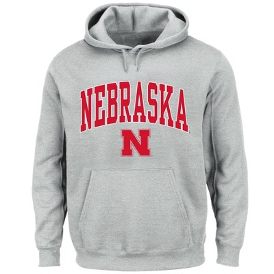 NCAA Nebraska Cornhuskers Men's Big and Tall Gray Hoodie - 2x