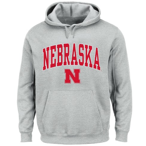 NCAA Nebraska Cornhuskers Men s Big and Tall Gray Hoodie 6X