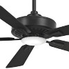52" Minka Aire Modern Indoor Ceiling Fan with LED Light Remote Control Coal Black Etched Glass for Living Room Kitchen Bedroom - 3 of 4
