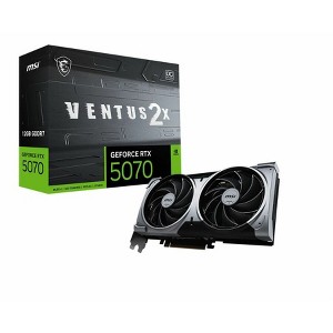 MSI Gaming RTX 5070 12G Ventus 2X OC Graphics Card (12GB GDDR7, 192-bit, Extreme Performance: 2557 MHz, DisplayPort x3 2.1a, HDMI 2.1b) - 1 of 4