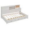 Whisen Twin Size Wooden Daybed with Storage Drawers, Charging Ports, Pushable Top Shelf - 4 of 4