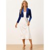 INSPIRE CHIC Women's Velvet Long Sleeve Shawl Neck Open Front Cropped Bolero Cardigan - 4 of 4