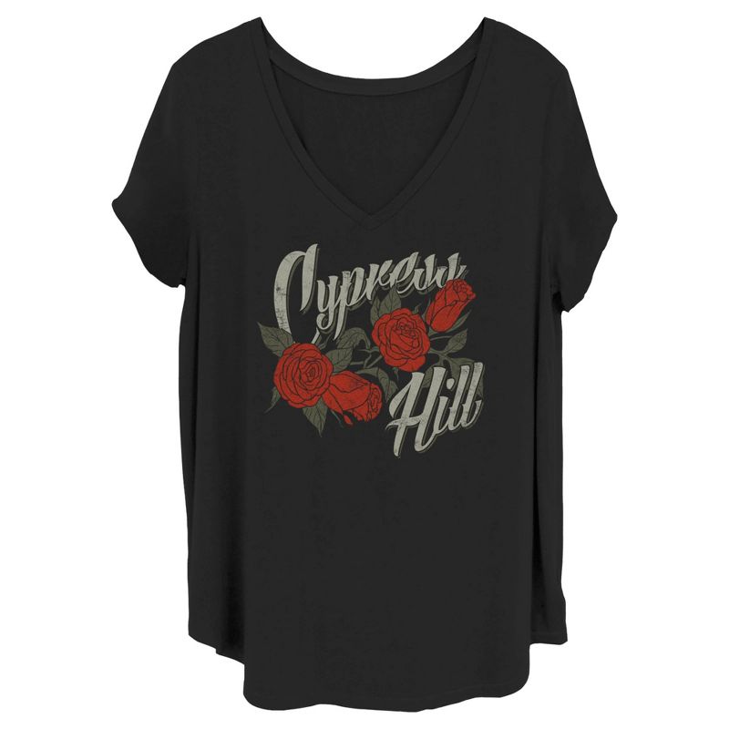 Women's Cypress Hill Roses Logo T-Shirt, 1 of 5