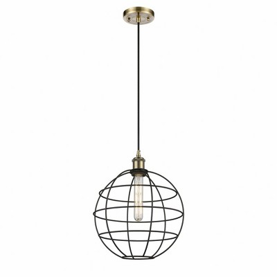 Lake Placid - 1 Light Cord Hung Pendant In Industrial Style-14.5 Inches Tall and 12 Inches Wide