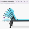 PURPLE LEAF Outdoor Lounge Chair Set Aluminum Patio Chaise Lounger with Side Table and Pillow for Outside Pool Beach Sunbathing Tanning Recliner - 4 of 4
