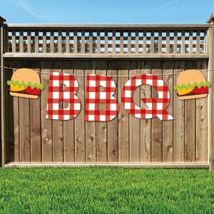 Big Dot of Happiness Fire Up the Grill - Large Summer BBQ Picnic Party Decorations - BBQ - Outdoor Letter Banner - 1 of 4